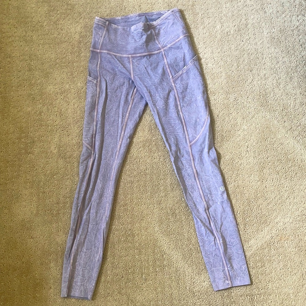 Violet Verbena Ice Dye Fast and Free Leggings
